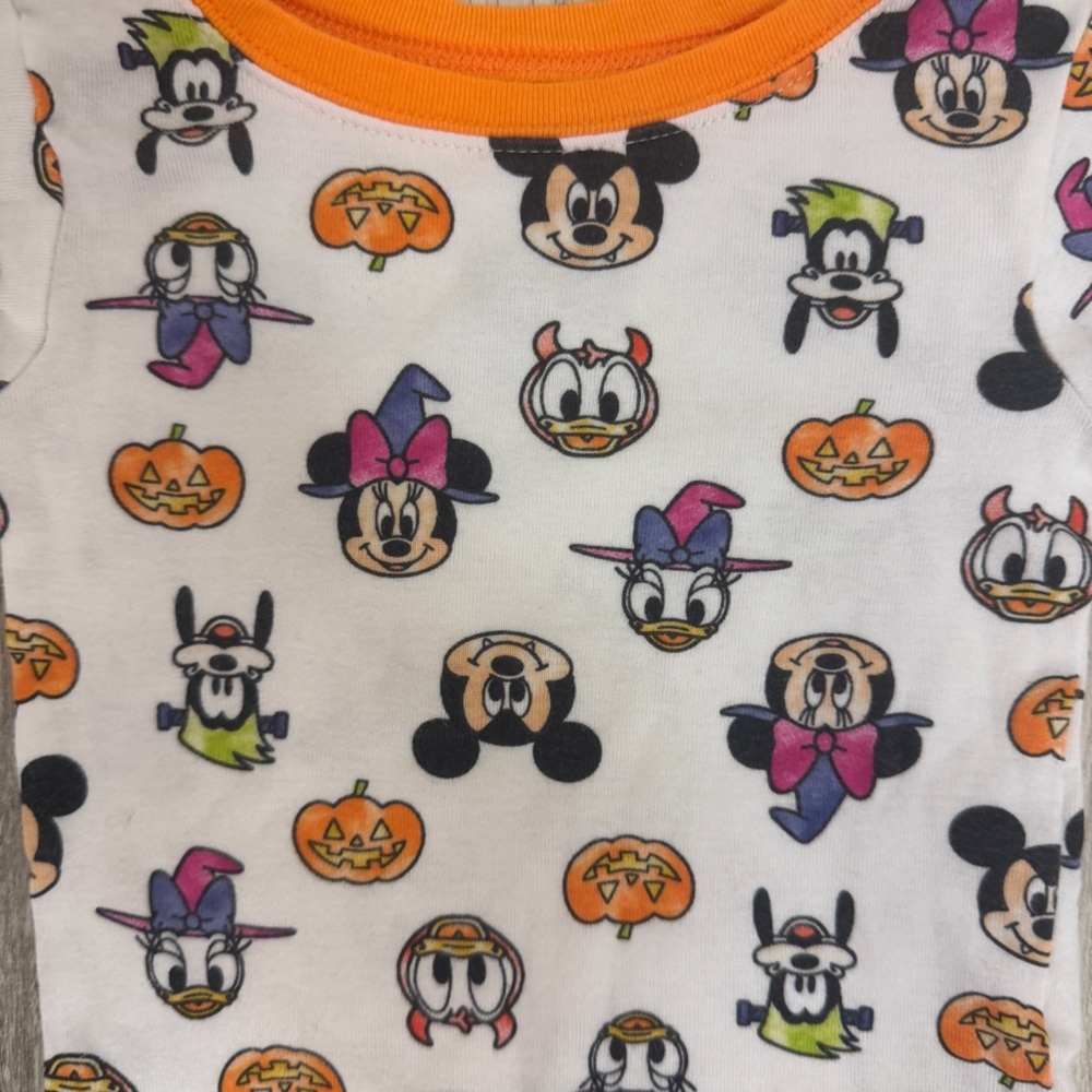 Disney Orange and White Halloween Pajama Set - Picture 3 of 9